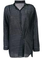 Humanoid Asymmetric Striped Shirt - Blue