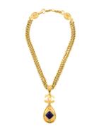 Chanel Vintage Vintage Cc Pendant Gripoix Necklace