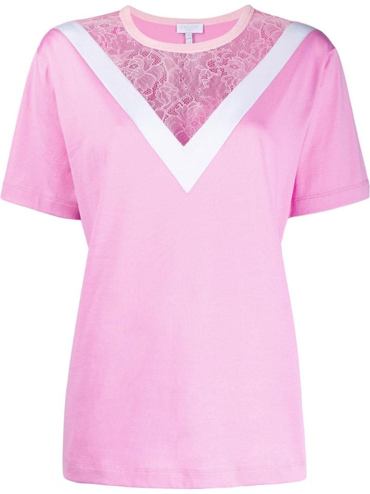 Escada Sport Lace Panel T-shirt - Pink