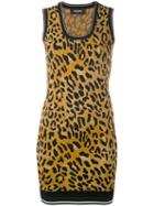 Dsquared2 - Animal Print Mini Dress - Women - Polyester/viscose - M, Women's, Brown, Polyester/viscose