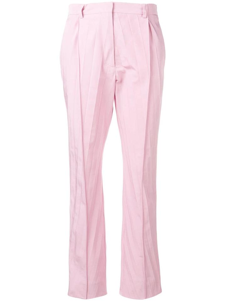 Valentino Pleated Cropped Trousers - Pink