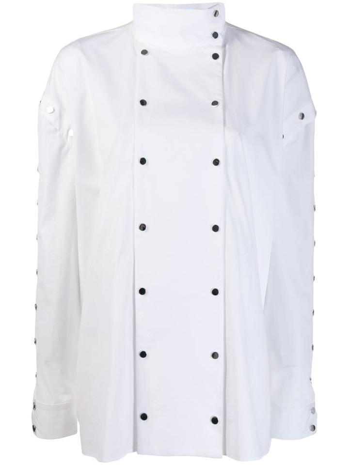 Christopher Kane Snap Cotton Shirt - White