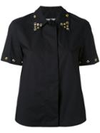 Mm6 Maison Margiela - Press Stud Blouse - Women - Cotton - 40, Black, Cotton