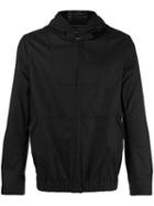 Fendi Zip Hooded Jacket, Men's, Size: 46, Black, Cotton/polyester