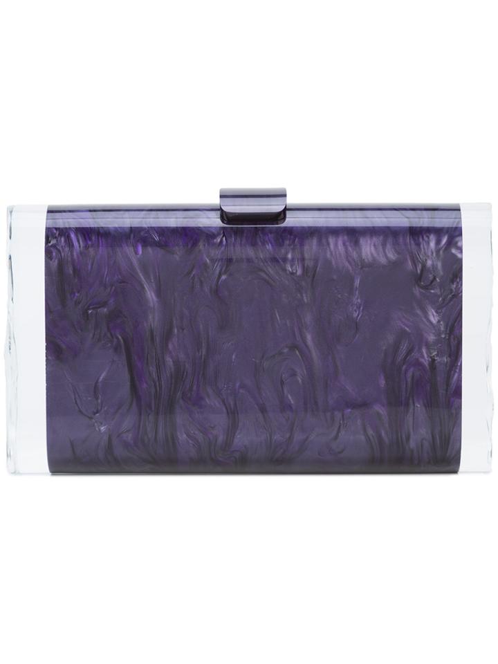 Edie Parker Lara Solid Clutch - Pink & Purple