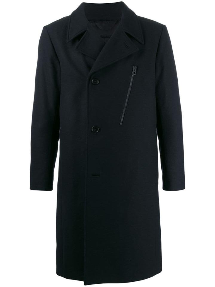 J.lindeberg Quilted-back Trench Coat - Blue