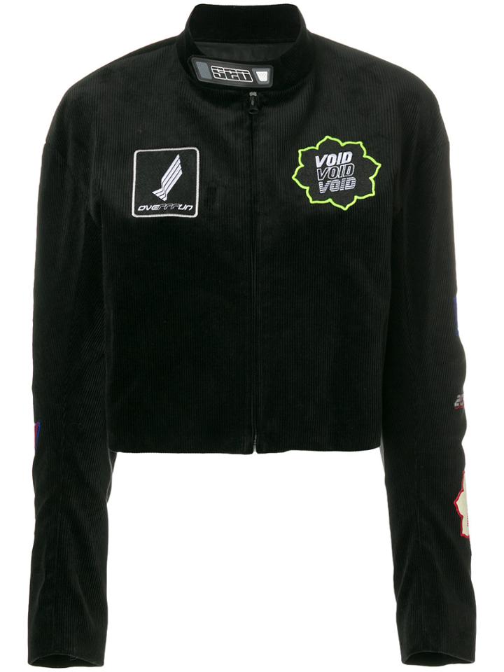 Hyein Seo Embroidered Cropped Jacket - Black