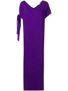 P.a.r.o.s.h. Knot Detail Long Dress - Purple
