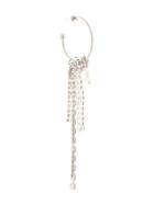 Justine Clenquet Holly Crystal Embellished Drop Earring - Silver