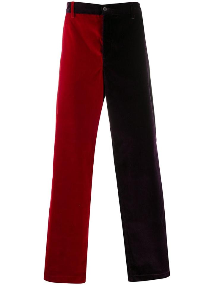Aries Two-tone Wide Chinos - Red