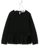No21 Kids Tulle Underlay Sweatshirt, Girl's, Size: 9 Yrs, Black