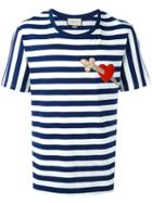 Gucci Heart Dagger Striped T-shirt - Blue