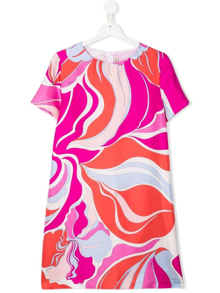 Emilio Pucci Junior Teen Abstract Print Dress - Pink