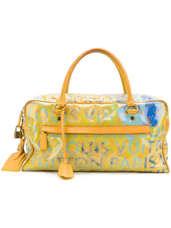 Louis Vuitton Vintage 2008 Sac Weekend Bag - Yellow & Orange