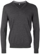 Eleventy - V Neck Jumper - Men - Virgin Wool - L, Grey, Virgin Wool