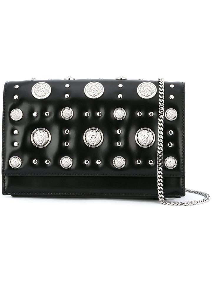 Versus Logo Plaque Cross-body Bag, Women's, Black