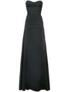 Rochas Ruched Detail Gown - Black