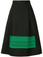 Jil Sander Brushstroke-print Midi Skirt - Black