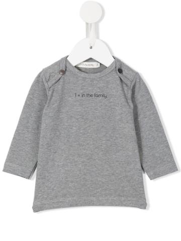 1+ In The Family - 'norman' Top - Kids - Cotton/spandex/elastane - 6 Mth, Infant Girl's, Grey