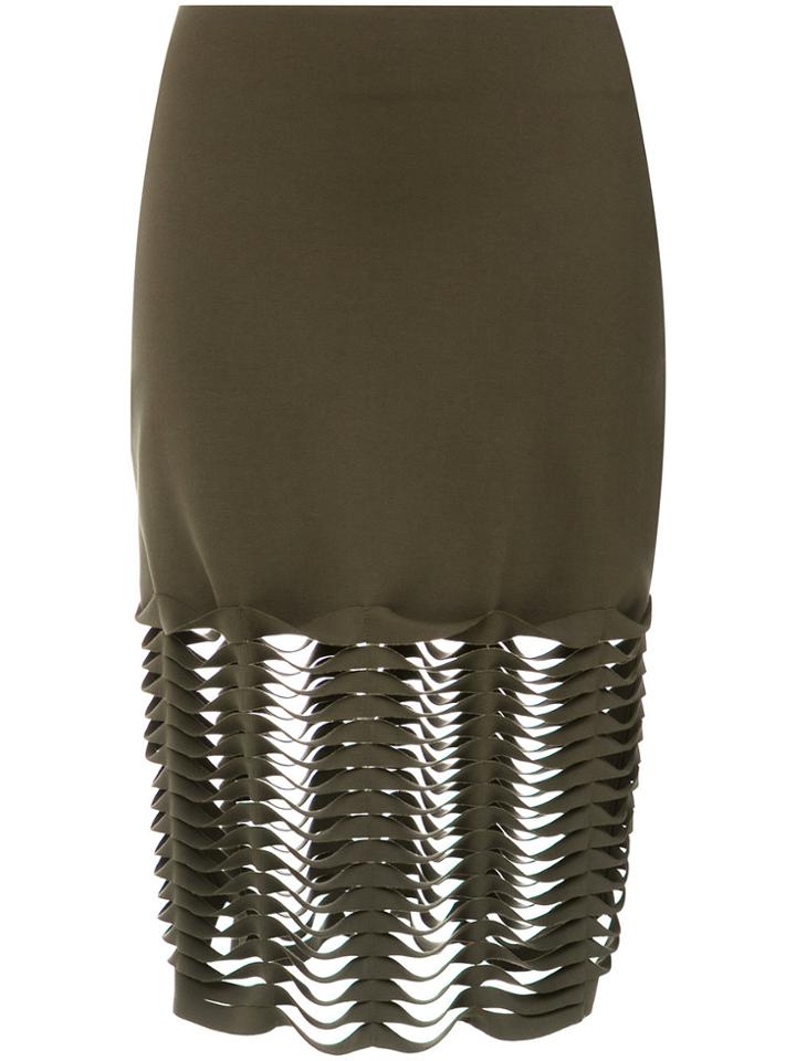 Gloria Coelho Cut Out Skirt - Green