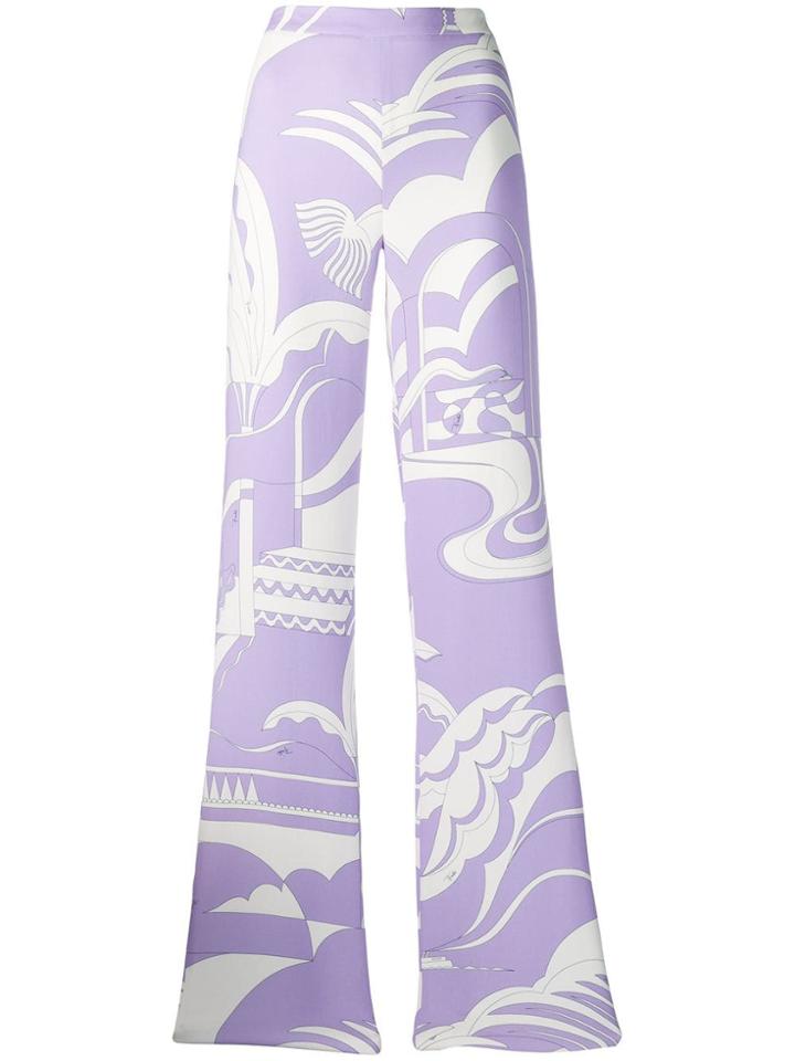 Emilio Pucci Summer Print Trousers - Purple
