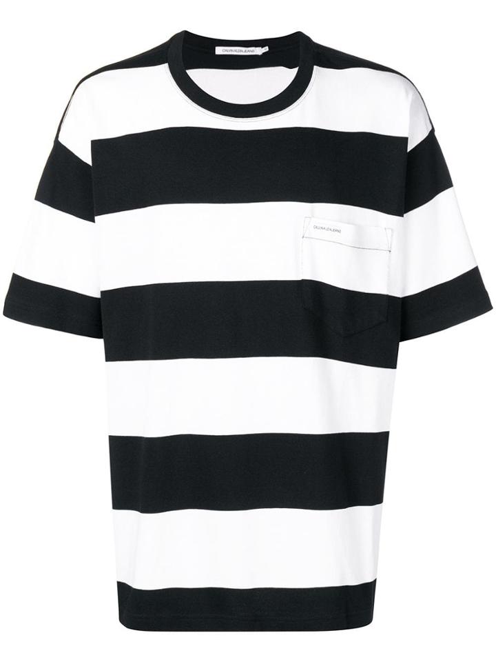 Calvin Klein Jeans Oversized Striped T-shirt - Black