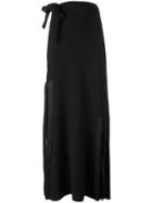 Helmut Lang Ribbon Detail Skirt - Black