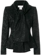 Christian Dior Pre-owned Pussy Bow Brocade Jacket - Blue