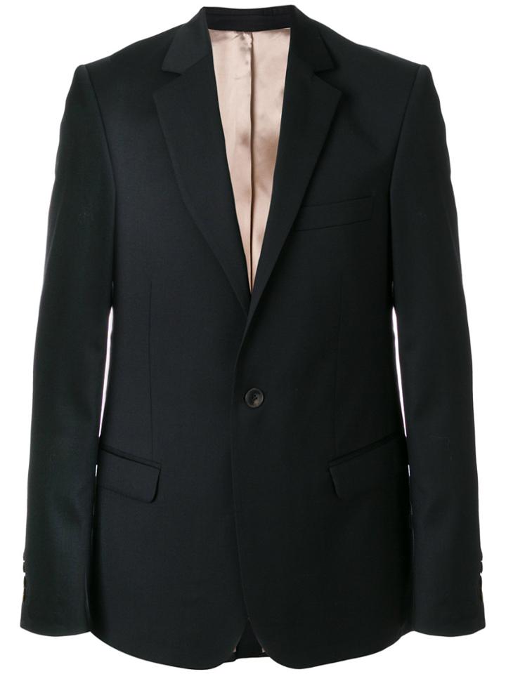 A Kind Of Guise V-neck One Button Jacket - Blue