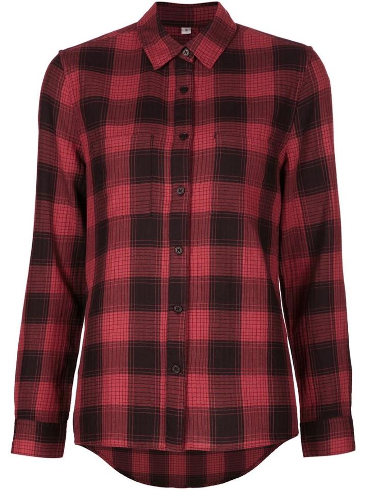 321 Checked Shirt, Women's, Size: M, Red, Cotton
