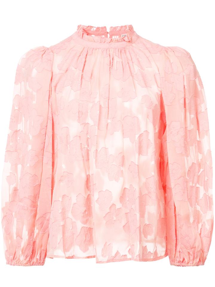 Ulla Johnson Sandrine Floral Blouse - Pink & Purple