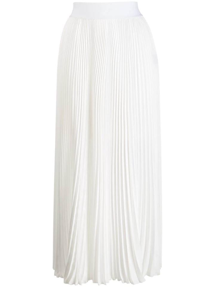 Poiret Ella Plissé Maxi Skirt - White
