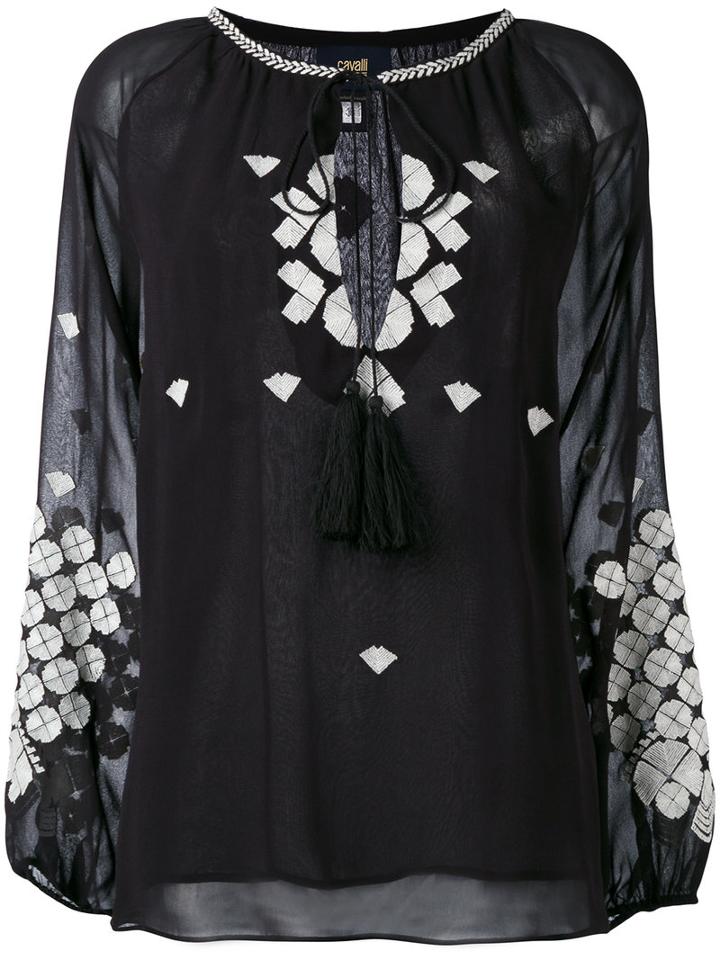 Cavalli Class - Contrast Tunic - Women - Viscose - 40, Women's, Black, Viscose