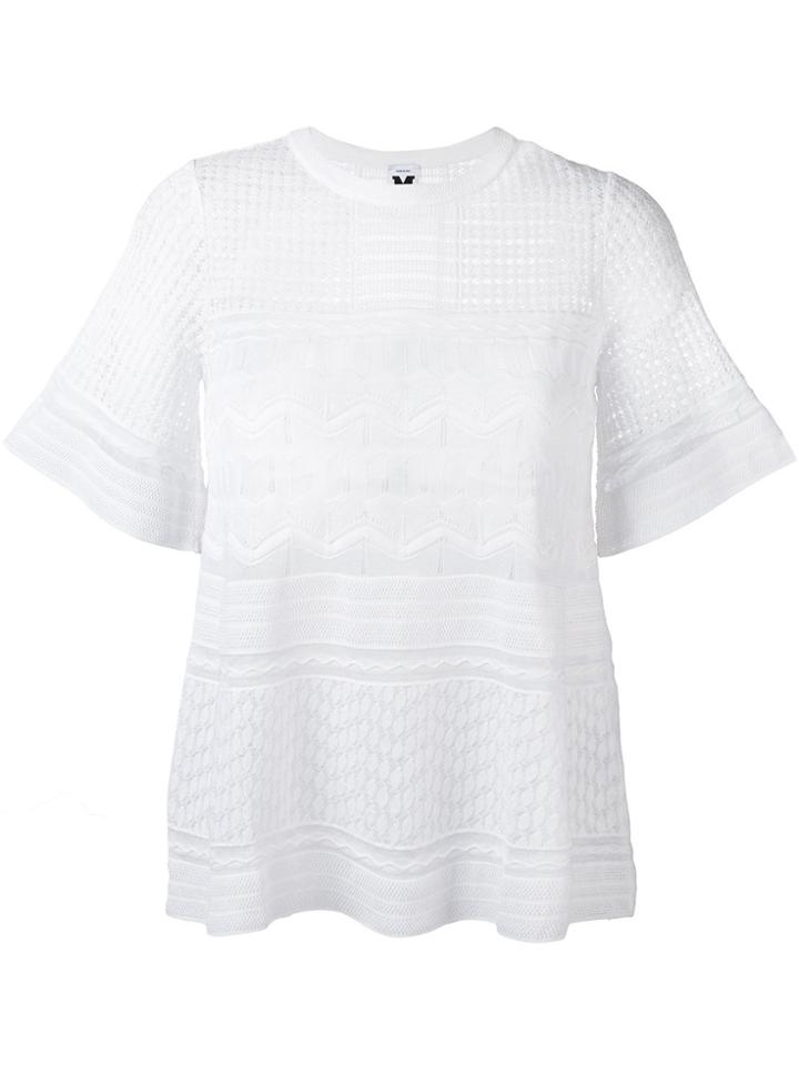 M Missoni Knitted T-shirt - White