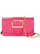 Burberry Buckled Phone Crossbody Bag, Women's, Pink/purple