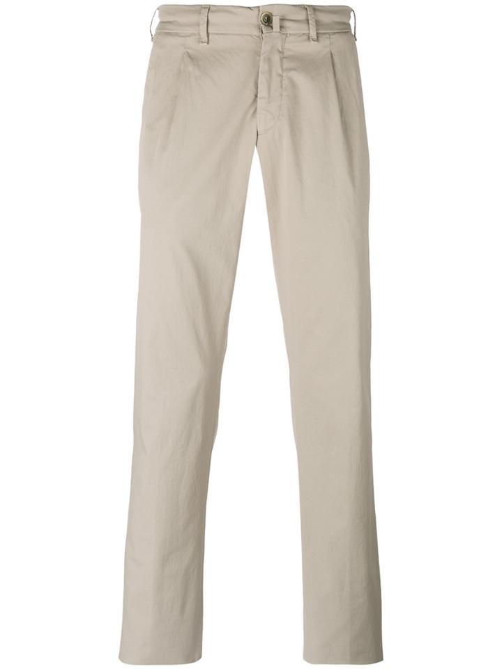 Lardini - Straight Trousers - Men - Cotton/polyester/spandex/elastane - 48, Nude/neutrals, Cotton/polyester/spandex/elastane