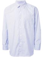 Unused Striped Shirt, Men's, Size: 1, Blue, Cotton