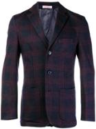 Sun 68 Checked Blazer - Red
