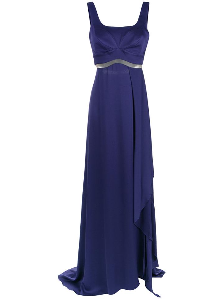Tufi Duek Cut Out Details Gown - Pink & Purple
