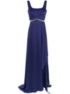 Tufi Duek Cut Out Details Gown - Pink & Purple
