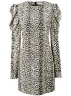 Saint Laurent - Leopard Print Dress - Women - Silk - 38, Nude/neutrals, Silk