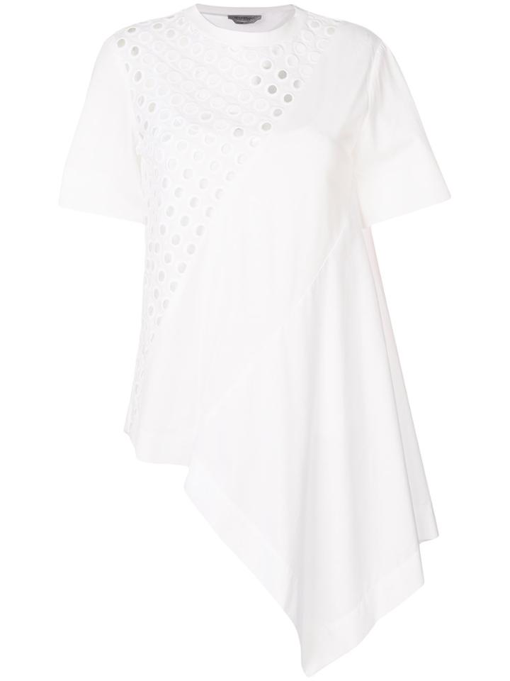 Sportmax Asymmetric Hem T-shirt - White