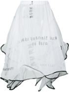 Tulle 'burn' Skirt - Women - Calf Leather/polyamide - S, White, Calf Leather/polyamide, Area Di Barbara Bologna