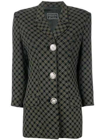 Versus Pre-owned 1990's Tartan Blazer - Black