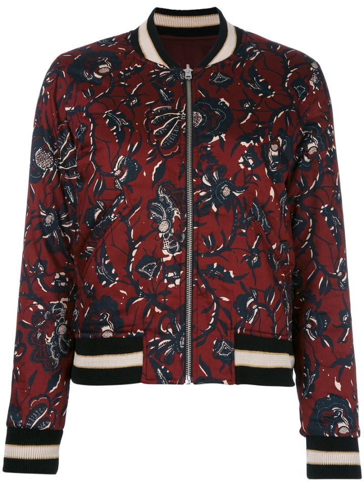 Isabel Marant Étoile Dabney Bomber Jacket, Women's, Size: 38, Red, Cotton/polyester/viscose