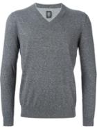 Eleventy V-neck Sweater, Men's, Size: Xxl, Grey, Cotton
