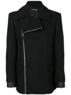 Les Hommes Asymmetric Zip Jacket - Black