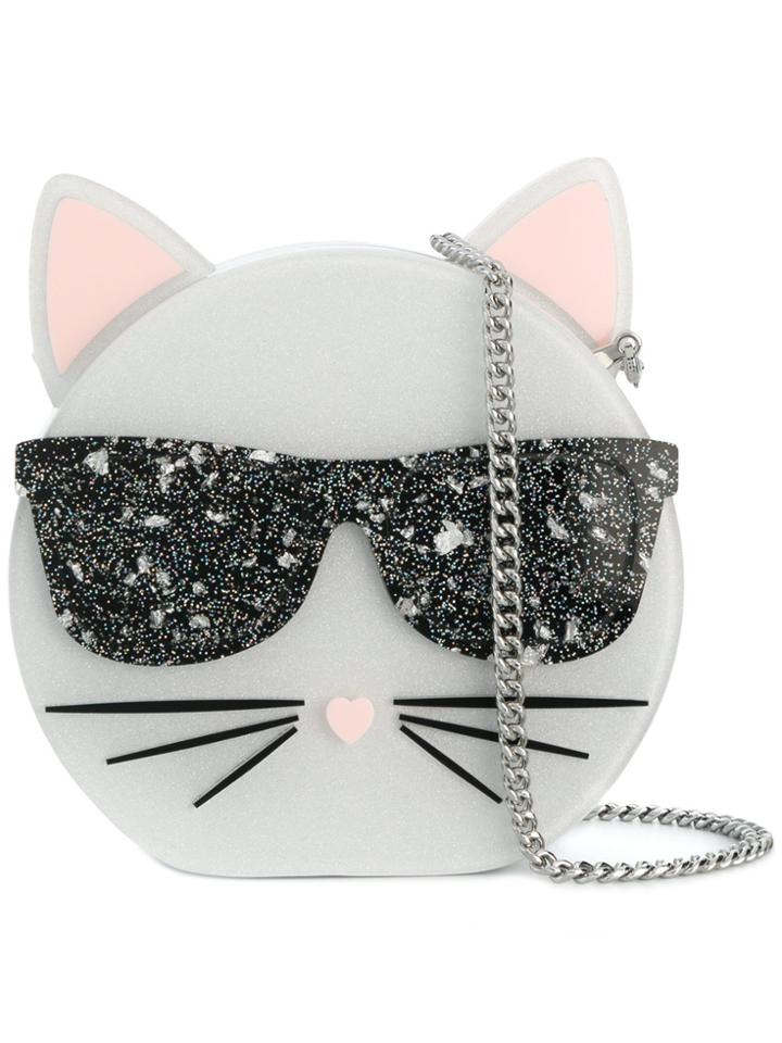 Karl Lagerfeld Ikonick Choupette Minaudiere Clutch - White