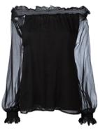 P.a.r.o.s.h. Off Shoulder Blouse - Black