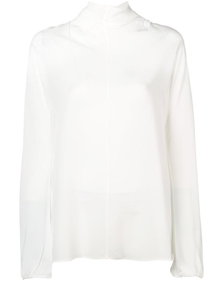 Prada High-neck Blouse - White